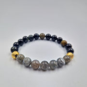 Bracelet en Oeil de faucon et Labradorite