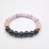 Bracelet en Kunzite et Shungite