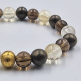 Bracelet FORTUNE en Citrine, Pyrite et Quartz fumé