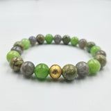 Bracelet GUERISON en Turquoise, Labradorite et Jade vert