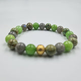 Bracelet GUERISON en Turquoise, Labradorite et Jade vert