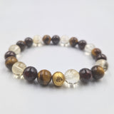 Bracelet SUCCES en Citrine, Oeil de tigre et Grenat