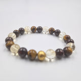 Bracelet SUCCES en Citrine, Oeil de tigre et Grenat