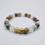 Bracelet SINCERITE en Quartz rose, Turquoise et Amazonite