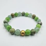 Bracelet SOLIDARITE en Turquoise, Jade vert et Aventurine verte