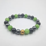 Bracelet VOLONTE en Tourmaline noire, Jade vert et Hématite