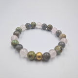 Bracelet VULGARITE en Quartz rose, Labradorite et  Turquoise