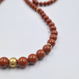 Collier mala en Jaspe rouge - 108 perles 8mm