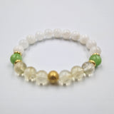 Bracelet CYSTITE en Citrine, Jade, Pierre de Lune