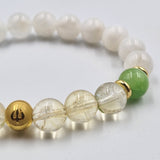 Bracelet CYSTITE en Citrine, Jade, Pierre de Lune