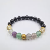 Bracelet DIABETE en Citrine, Tourmaline noire,  Fluorite