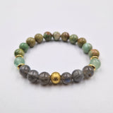 Bracelet ANTI DIARRHEE en Turquoise, Labradorite, Fluorite