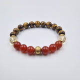 Bracelet GLANDES SURRENALES en Citrine, Cornaline, Oeil de tigre