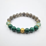 Bracelet INTESTIN IRRITABLE en Labradorite,Fluorite, Malachite