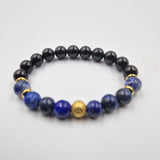 Bracelet NEVRALGIE en  Lapis-Lazuli, Tourmaline noire, Sodalite