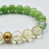 Bracelet PANCREAS en Citrine, Jade, Fluorite