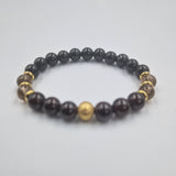 Bracelet Scorpion Année 2025 en Grenat, Quartz fumé et Obsidienne noire